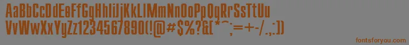 Compact110 Font – Brown Fonts on Gray Background