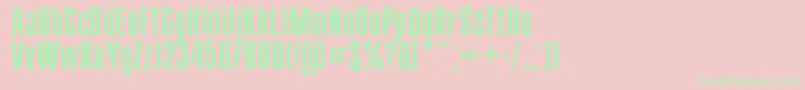 Compact110 Font – Green Fonts on Pink Background