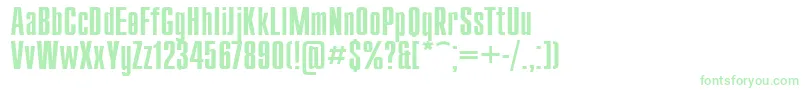 Compact110-Schriftart – Grüne Schriften auf weißem Hintergrund