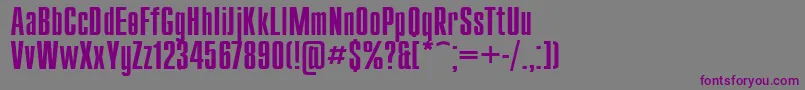 Compact110 Font – Purple Fonts on Gray Background