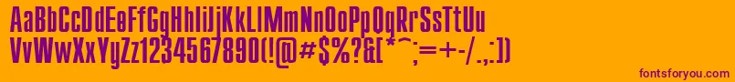 Шрифт Compact110 – фиолетовые шрифты на оранжевом фоне