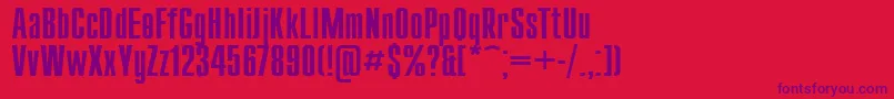 Compact110 Font – Purple Fonts on Red Background
