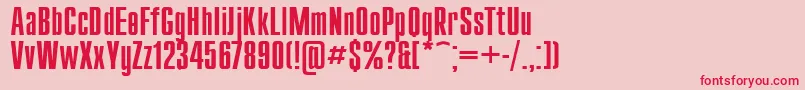 フォントCompact110 – ピンクの背景に赤い文字
