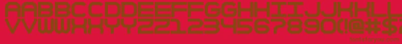 フォントTheKeepsakeDays – 赤い背景に茶色の文字