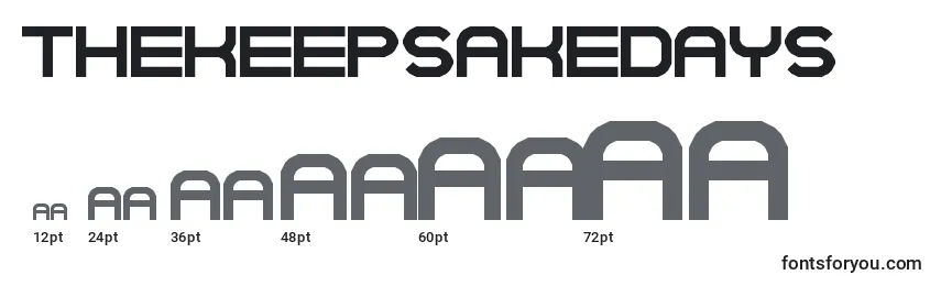 TheKeepsakeDays Font Sizes