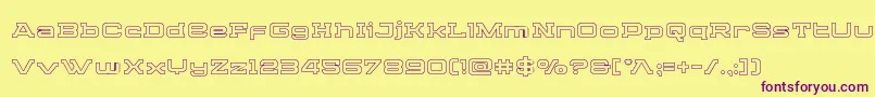 Cydoniacenturyout Font – Purple Fonts on Yellow Background