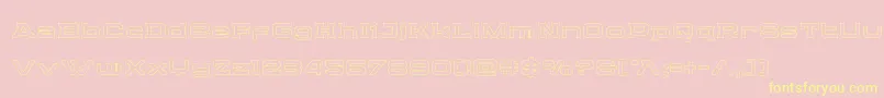 Cydoniacenturyout Font – Yellow Fonts on Pink Background