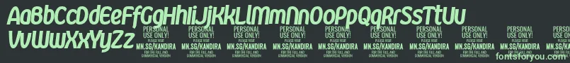 KandiraBlaitPersonalUse Font – Green Fonts on Black Background