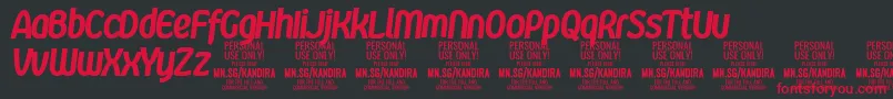 KandiraBlaitPersonalUse Font – Red Fonts on Black Background