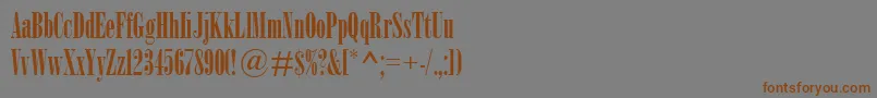 Шрифт BodoniMtPosterCompressed – коричневые шрифты на сером фоне