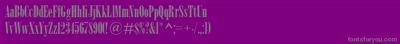 fuente BodoniMtPosterCompressed – Fuentes Grises Sobre Fondo Morado