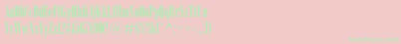 BodoniMtPosterCompressed Font – Green Fonts on Pink Background