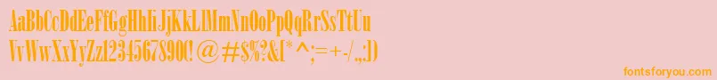 BodoniMtPosterCompressed Font – Orange Fonts on Pink Background