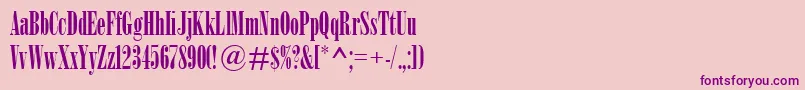 BodoniMtPosterCompressed Font – Purple Fonts on Pink Background