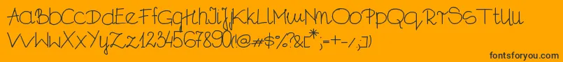 Dagita Font – Black Fonts on Orange Background