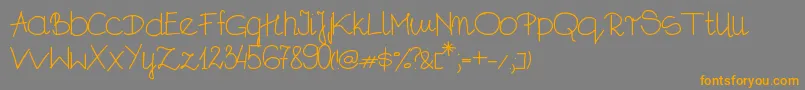 Dagita Font – Orange Fonts on Gray Background