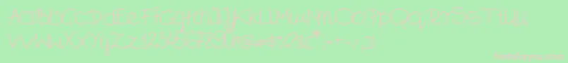 Dagita Font – Pink Fonts on Green Background