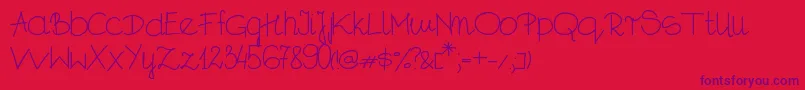 Dagita Font – Purple Fonts on Red Background