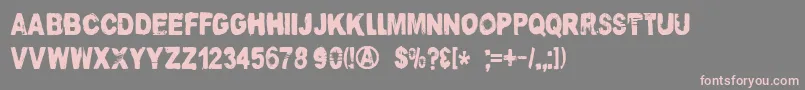 Fonte DkNutnik – fontes rosa em um fundo cinza