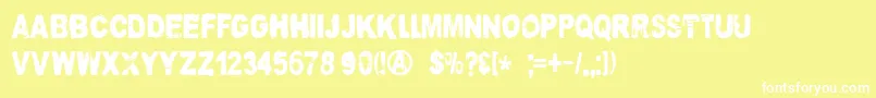 fuente DkNutnik – Fuentes Blancas Sobre Fondo Amarillo