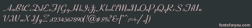 fuente CoronetScriptSsiItalic – Fuentes Rosadas Sobre Fondo Negro