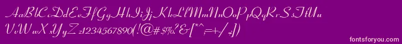 fuente CoronetScriptSsiItalic – Fuentes Rosadas Sobre Fondo Morado