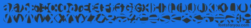 Friendlyfirebullets Font – Black Fonts on Blue Background