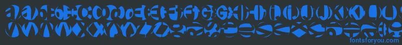 Friendlyfirebullets-fontti – siniset fontit mustalla taustalla