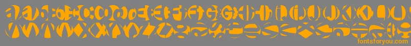 Friendlyfirebullets-fontti – oranssit fontit harmaalla taustalla