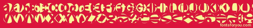 Friendlyfirebullets Font – Yellow Fonts on Red Background