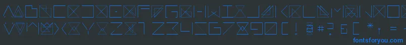 Remarkable Font – Blue Fonts on Black Background