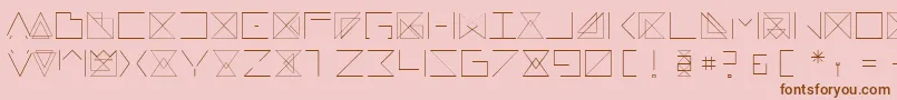 Remarkable-fontti – ruskeat fontit vaaleanpunaisella taustalla
