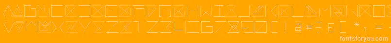 Remarkable Font – Pink Fonts on Orange Background