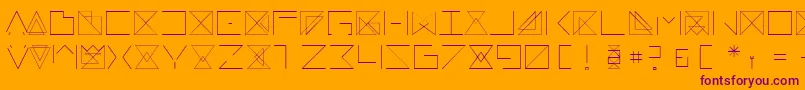Шрифт Remarkable – фиолетовые шрифты на оранжевом фоне