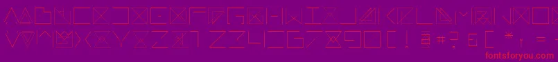 Remarkable-fontti – punaiset fontit violetilla taustalla
