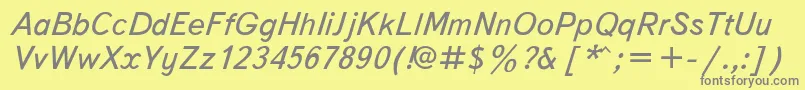 Textboo4 Font – Gray Fonts on Yellow Background