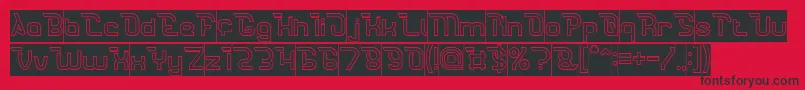 CrumbleHollowInverse Font – Black Fonts on Red Background