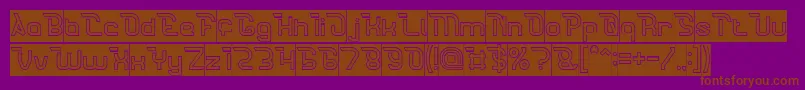 CrumbleHollowInverse Font – Brown Fonts on Purple Background