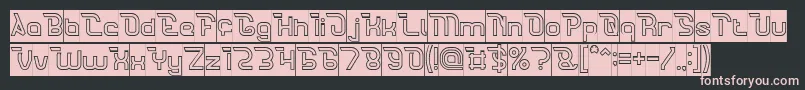 CrumbleHollowInverse Font – Pink Fonts on Black Background