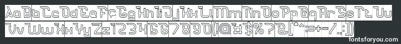 Шрифт CrumbleHollowInverse – белые шрифты