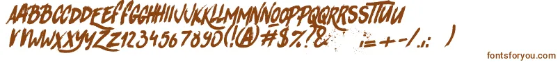 Шрифт RhinosRocks1 – коричневые шрифты на белом фоне