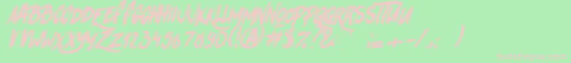 RhinosRocks1 Font – Pink Fonts on Green Background