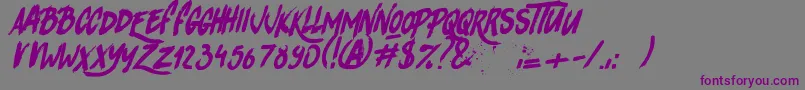 Шрифт RhinosRocks1 – фиолетовые шрифты на сером фоне