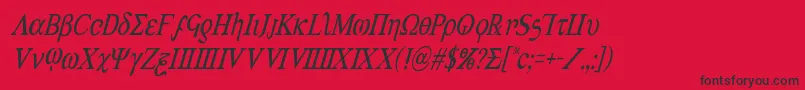 Achilles3condital Font – Black Fonts on Red Background