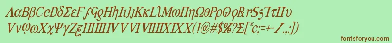 Achilles3condital Font – Brown Fonts on Green Background