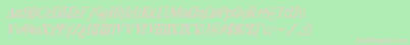 Achilles3condital-Schriftart – Rosa Schriften auf grünem Hintergrund