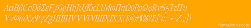 Achilles3condital Font – Pink Fonts on Orange Background