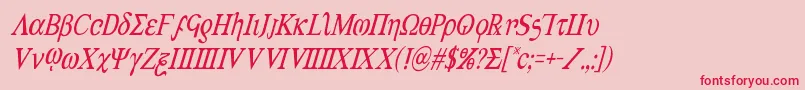 Achilles3condital Font – Red Fonts on Pink Background