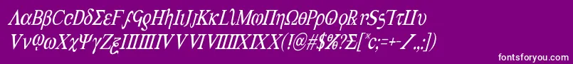 Achilles3condital Font – White Fonts on Purple Background