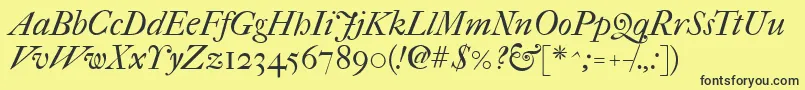 Imfefcit28p Font – Black Fonts on Yellow Background